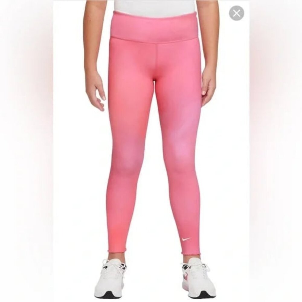 NIKE Dri-fit One Aura Leggings Tights Pink L